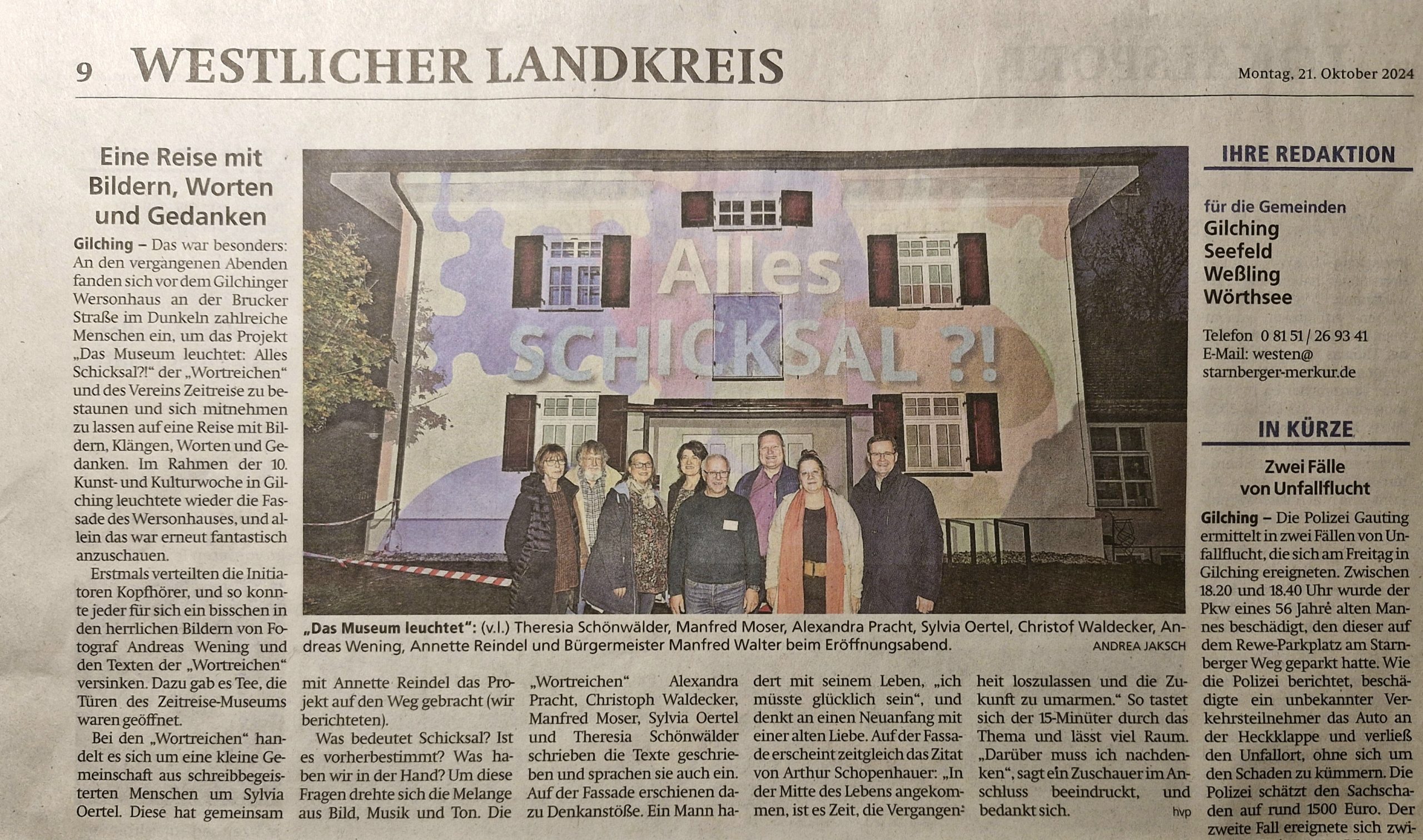 Starnberger Merkur, Westlicher Landkreis, 21.10.2024