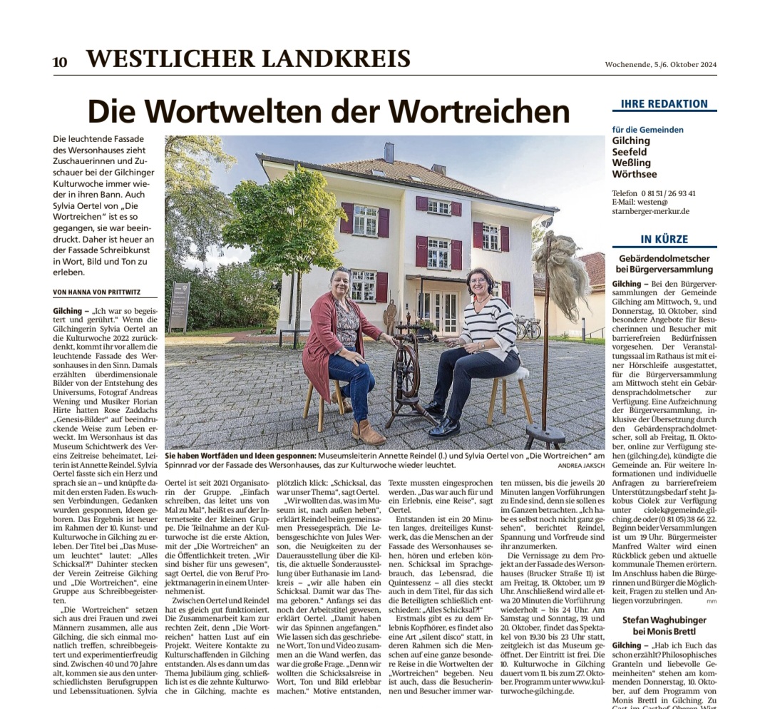Starnberger Merkur, Westlicher Landkreis, Wochenende 5.+6.10.2024